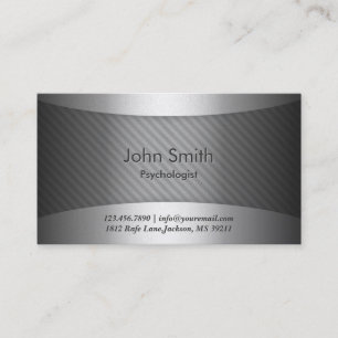 Carte de visite psychologue de métal moderne