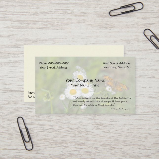 Carte De Visite Psychologue environnementaliste inspiré (Devant/Arrière en situation)