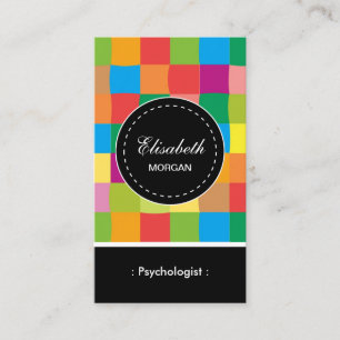 Carte De Visite Psychologue - Motif d'équipement coloré