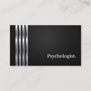Carte De Visite Psychologue professionnel Black Silver