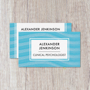 Carte De Visite Psychologue Psychiatre Thérapiste Zen Blue Waves
