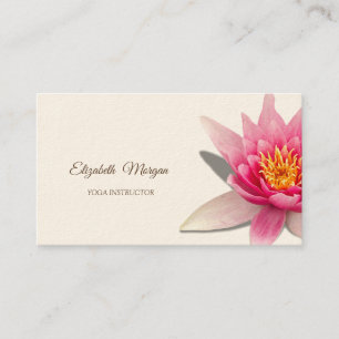 Carte De Visite Psychologue Thérapeute, Lotus Aquarelle, Yoga