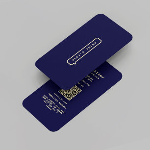 Carte De Visite Psychologue Thérapeute moderne de Midnight Blue Go