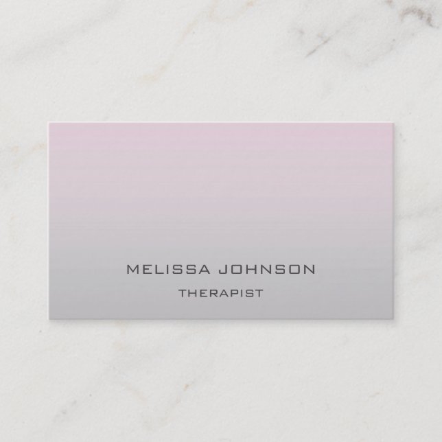 Carte De Visite Psychologue Thérapeutique Couch Ombre rose Grey (Devant)