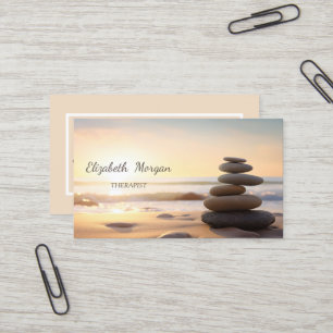 Carte De Visite Psychologue Thérapeutique Zen Stones Coucher de so