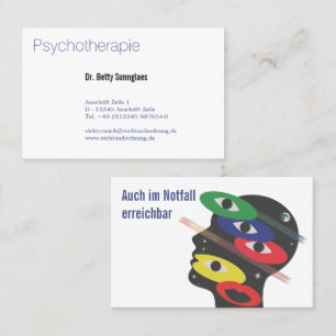 Carte De Visite psychologues féminines accents bleus