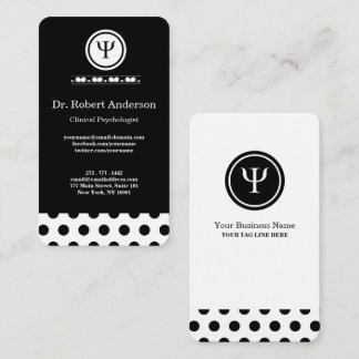 Carte De Visite Psychology Psi Symbol Clinical Psychologist 