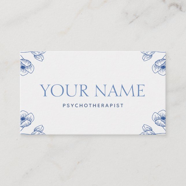 Carte De Visite Psychothérapeute Conseiller familial Elegant Class (Devant)