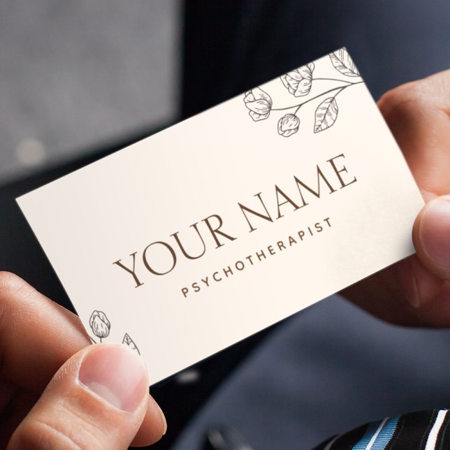 Carte De Visite Psychothérapeute Conseiller familial Minimaliste (Créateur téléchargé)