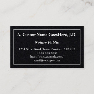 Carte de visite public de notaire de base