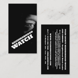 Carte De Visite Public View, Neighbority Community Watch