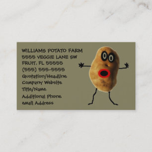 Carte De Visite Publicité amusante des producteurs de pommes de te