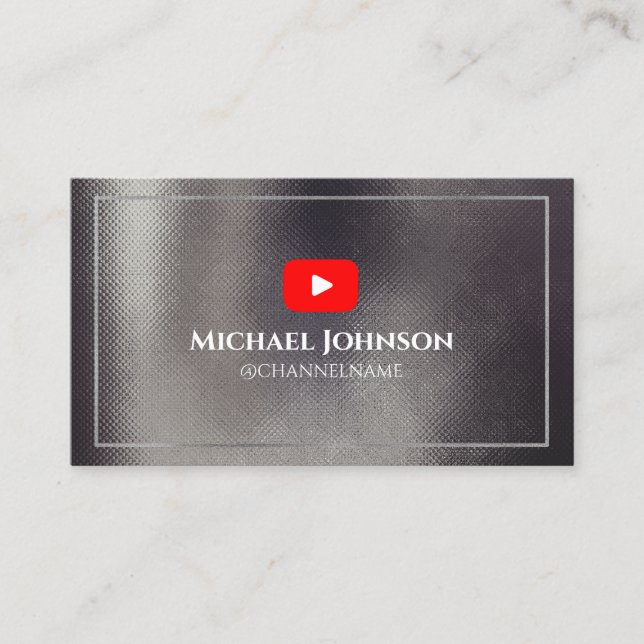 Carte De Visite Publicité de la chaîne YOUTUBE QR Code OR (Devant)