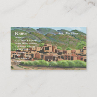 Carte De Visite Pueblo de Taos, Nouveau Mexique