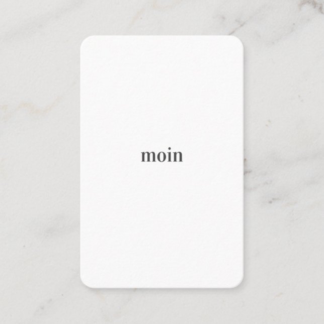 Carte De Visite Pure Moin/Bonjour (Devant)