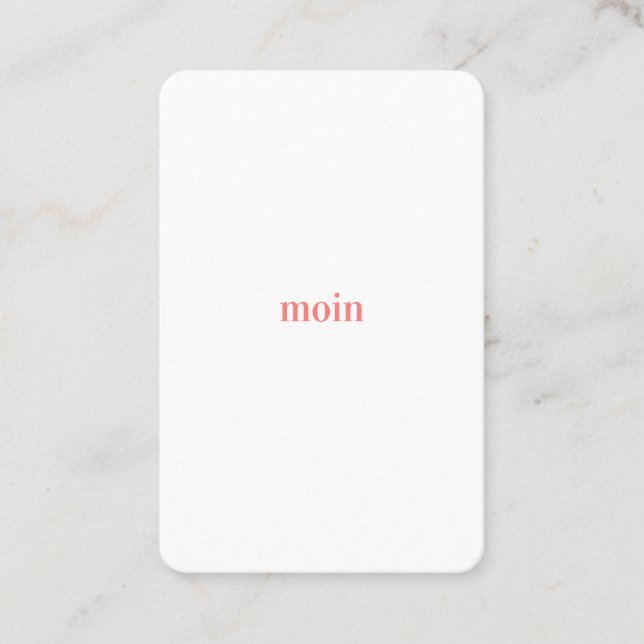 Carte De Visite Pure Moin/Bonjour (Devant)