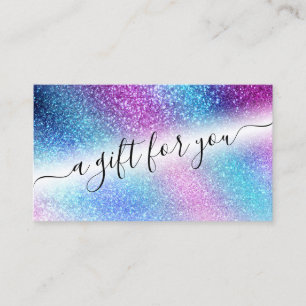 Carte De Visite Purple Blue Nebula Galaxy Parties scintillant Cert