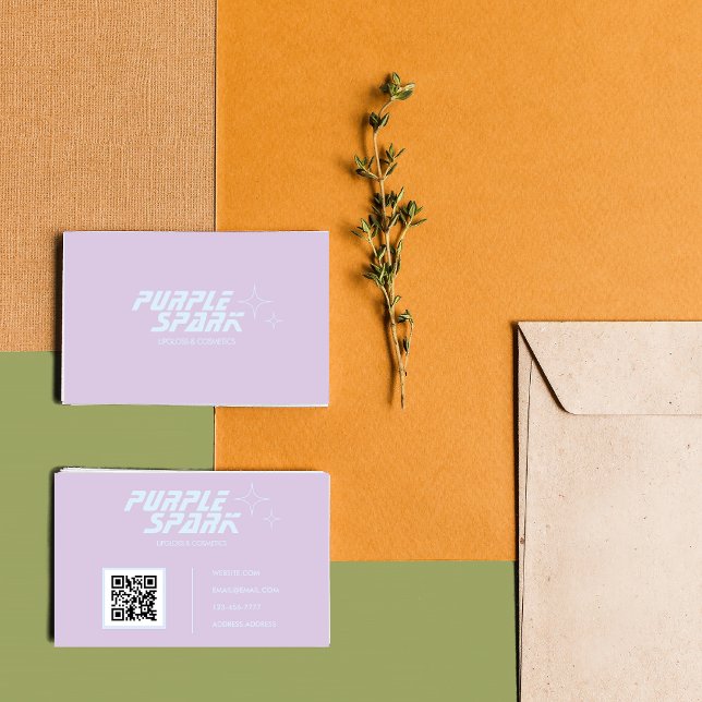 Carte De Visite Purple Blue Small Business (Créateur téléchargé)