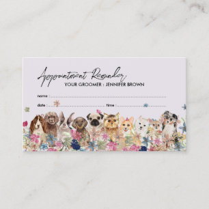 Carte De Visite Purple Lilac Animaux de compagnie Nomination Dog E