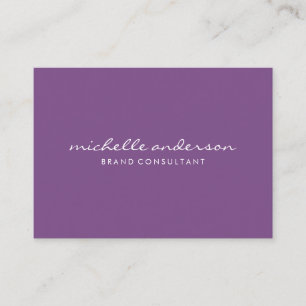 Carte De Visite Purple minimaliste avec texte cursif