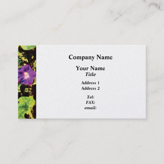 Carte De Visite Purple Morning Glory - Finition Platine (Devant)