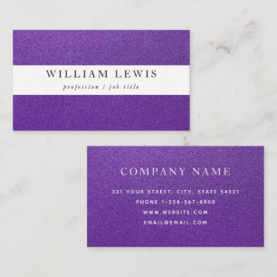 Carte De Visite Purple Parties scintillant Professionnel Moderne