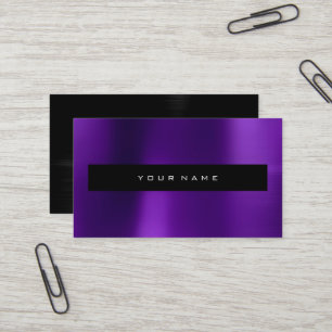 Carte De Visite Purple Plum Metallic Black Fashion Liste