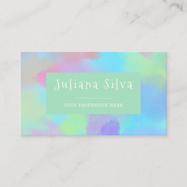 Carte De Visite Purple profond doux avec QR (Devant)