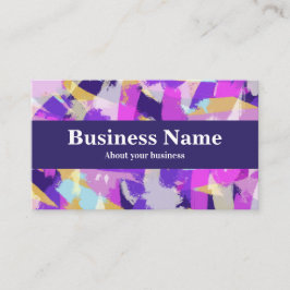 Carte De Visite Purple rose jaune Bleu moderne Abstrait
