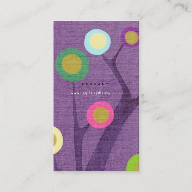 Carte de visite Purple Tree (Devant)