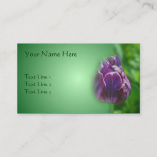 Carte De Visite Purple Tulip Fleur Nature