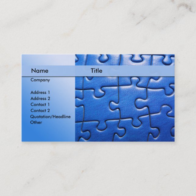 Carte De Visite puzzle (Devant)