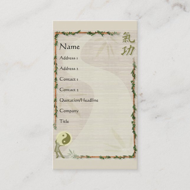 Carte De Visite QiGong (Devant)