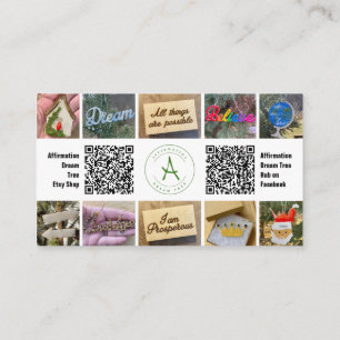Carte de visite QR Code avec collage de photos