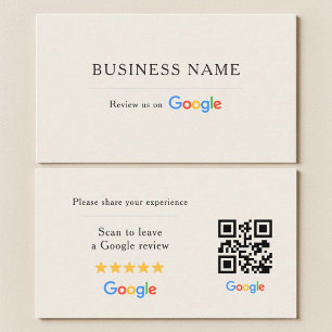 Carte de visite QR Code Avis Google Neutre Ivoire