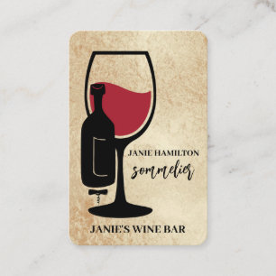 Carte de visite QR Code Bar à vin Verre de vin rou