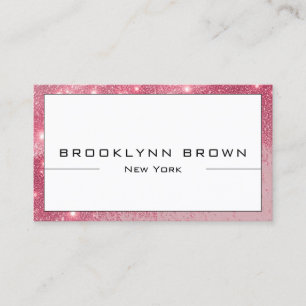Carte De Visite QR Code élégant Rose rose Parties scintillant lumi