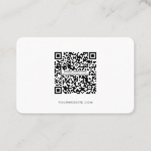 Carte De Visite QR code, minimaliste moderne, simple, noir et blan