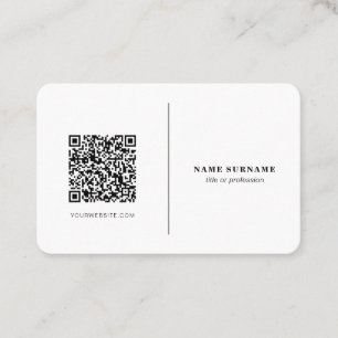 Carte De Visite QR code, minimaliste professionnel médias sociaux
