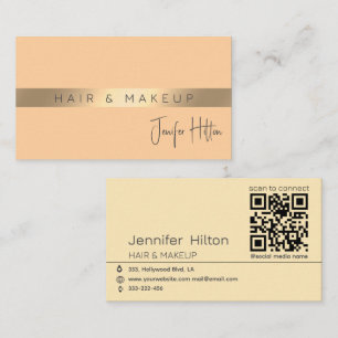 Carte De Visite Qr code Minimaliste professionnel moderne feuille 
