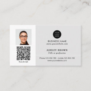 Carte De Visite QR code moderne de réseau de realtor photo