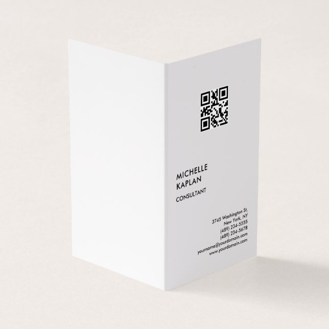 Carte De Visite QR Code Moderne Professionnel Exclusif (Extérieur)
