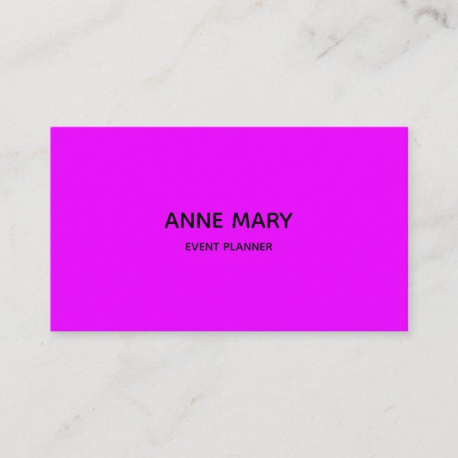 Carte De Visite QR Code Neon rose violet violet violet moderne fil (Devant)