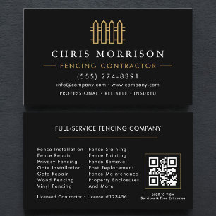 Carte de visite QR Code pour Clôture Résidentielle