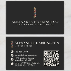 Carte de visite QR Code pour Maître Barbier en Ivo