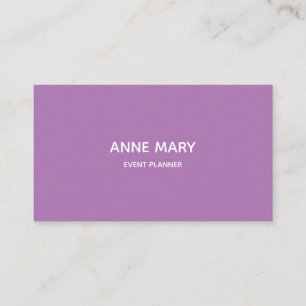 Carte De Visite QR Code Purple Blanc Lavande Moderne Professionnel