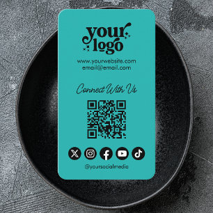 Carte De Visite QR Code Se Connecter Avec Nous Cool De Médias Soci