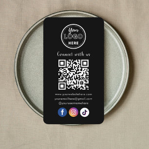 Carte De Visite QR Code Se Connecter Avec Nous Les Médias Sociaux 