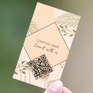 Carte De Visite QR Code Se Connecter Avec Us Boho