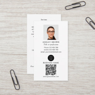 Carte De Visite QR code simple professionnel moderne réalisateur p